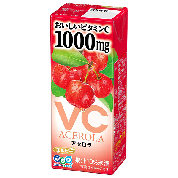 エルビー おいしいビタミンC アセロラ 200ml紙パック×24本入|アセロラ 果汁 ビタミンC 紙パック