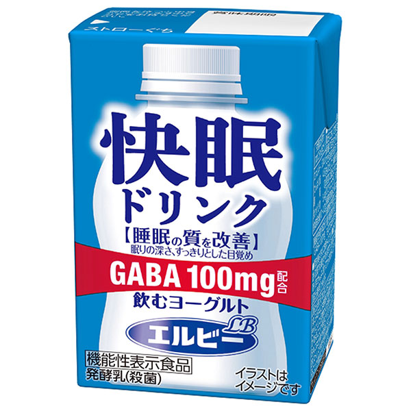 エルビー 快眠ドリンク 飲むヨーグルト 125ml紙パック×24本入|乳性 ヨーグルト 乳酸菌 紙パック