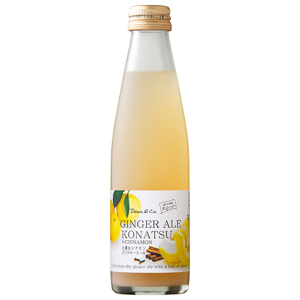 マルカイコーポレーション Dean&Co.(ディーンアンドコー) 小夏&シナモンジンジャーエール 195ml瓶×24本入|炭酸飲料 ジンジャエール オレンジ ビン