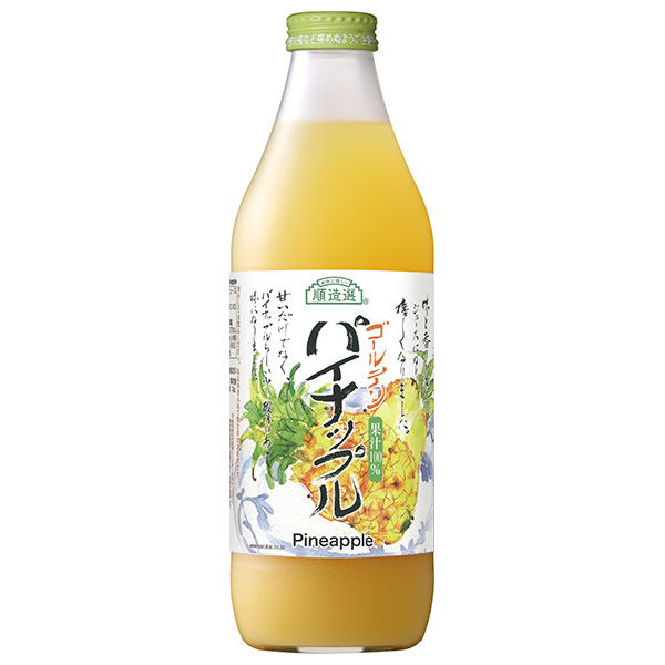 マルカイ 順造選 パイナップル 1000ml瓶×12(6×2)本入|パイナップル パイナップルジュース パイン ビタミンC