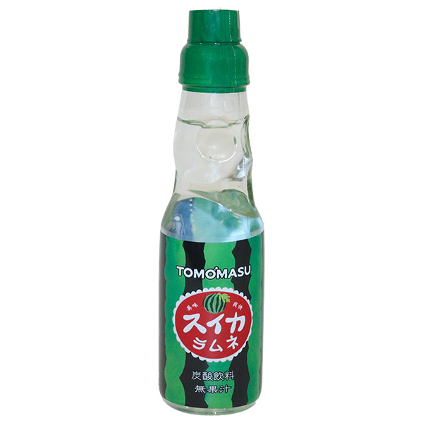 友桝飲料 スイカラムネ 200ml瓶×30本入|ラムネ ソーダ 炭酸 スパークリング スイカ