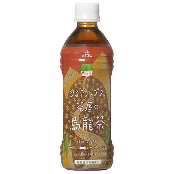 ゴールドパック 北アルプス茶屋の烏龍茶 500mlペットボトル×24本入|茶飲料 烏龍茶 ウーロン茶