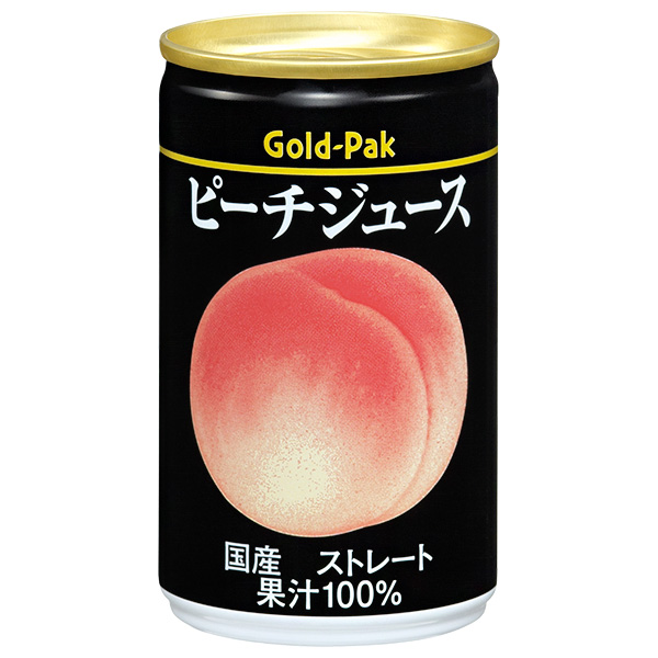 ゴールドパック ピーチジュース(ストレート) 160g缶×20本入|果汁100%ジュース ピーチ もも 桃 100%ジュース