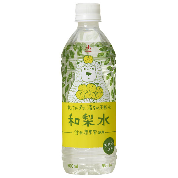 ゴールドパック 北アルプス清らか天然水 和梨水 500mlペットボトル×24本入|水 ミネラルウォーター 梨