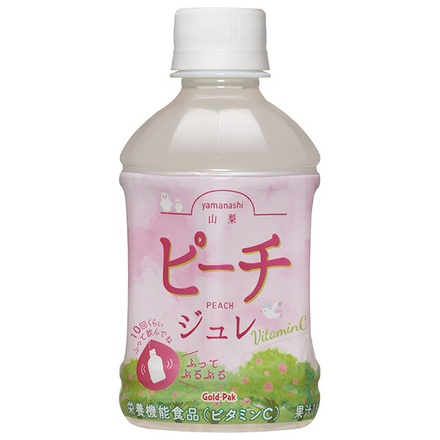 ゴールドパック 山梨ピーチジュレ 275mlペットボトル×24本入|ゼリー飲料 もも 桃 ピーチ PET ビタミンC 果汁 栄養機能食品 山梨県産