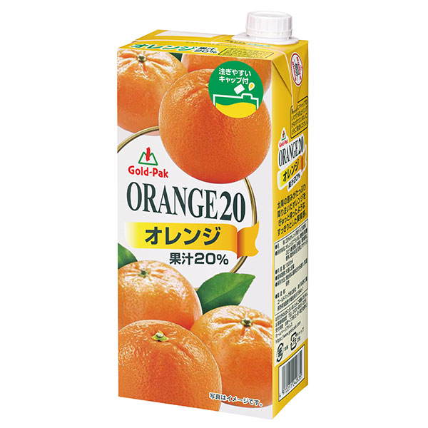 ゴールドパック オレンジ20 1000ml紙パック×6本入|果実飲料 みかん 1000ml 1l 20%
