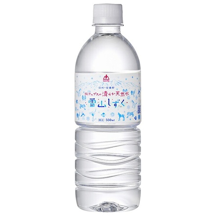 ゴールドパック 北アルプスの清らか天然水 雪山しずく 550mlペットボトル×24本入|ナチュラルミネラルウォーター PET 鉱水 信州 安曇野 軟水 硬度29mg/L 水