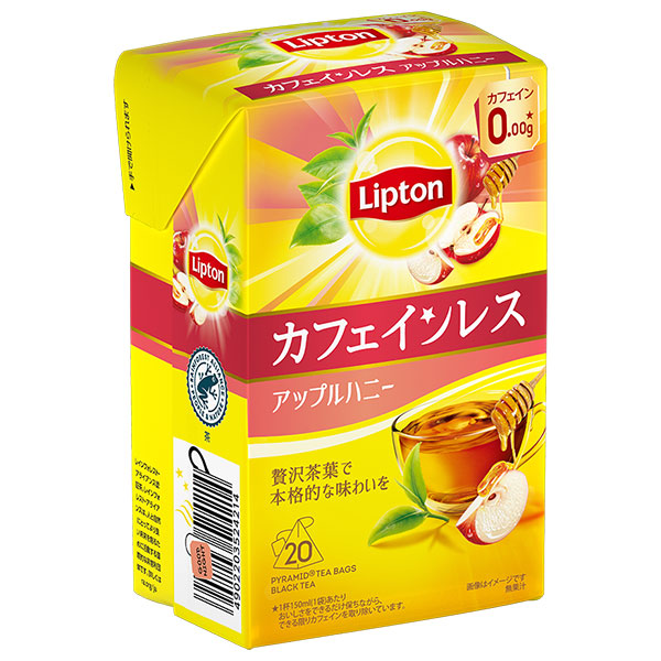 キーコーヒー リプトン カフェインレスティー アップルハニー 20P×6箱入|リプトン 紅茶 ティー パック カフェインレス
