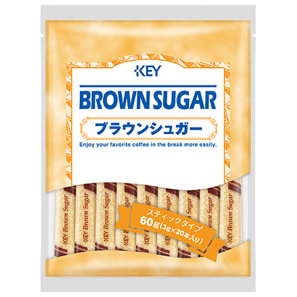 キーコーヒー ブラウンシュガー スティックタイプ (3g×20P)×30袋入|砂糖 シュガー スティックシュガー スティック