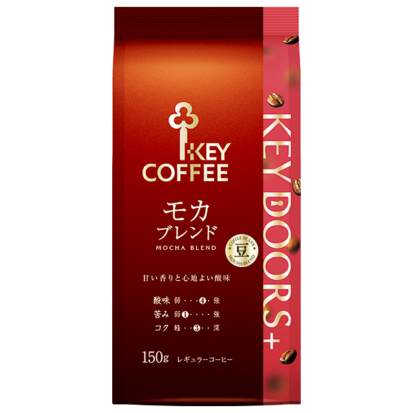 キーコーヒー LP KEY DOORS+ モカブレンド(豆) 150g×6袋入|レギュラーコーヒー 珈琲 モカ