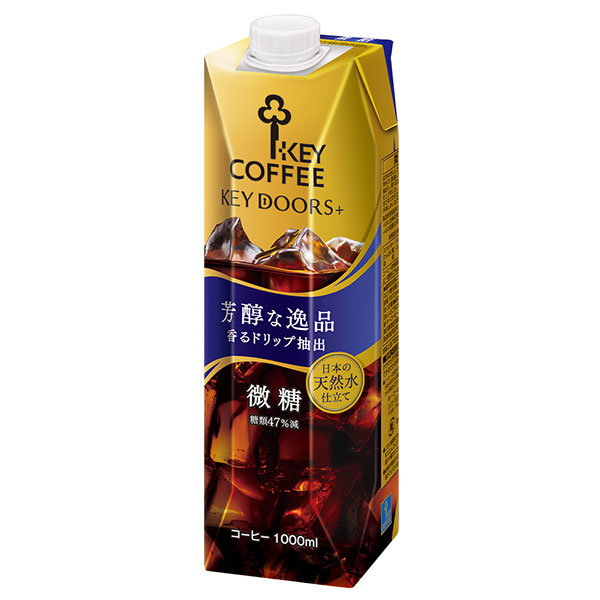 キーコーヒー リキッドコーヒー微糖 1L紙パック×6本入×(2ケース)|コーヒー 珈琲 アイスコーヒー 微糖 1000ml 1l