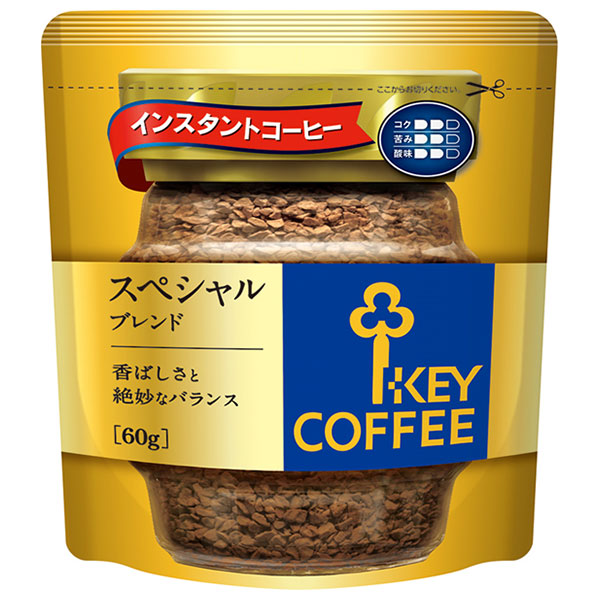 キーコーヒー インスタントコーヒー スペシャルブレンド 60g×12袋入|インスタントコーヒー 珈琲 ブレンドコーヒー 詰め替え用
