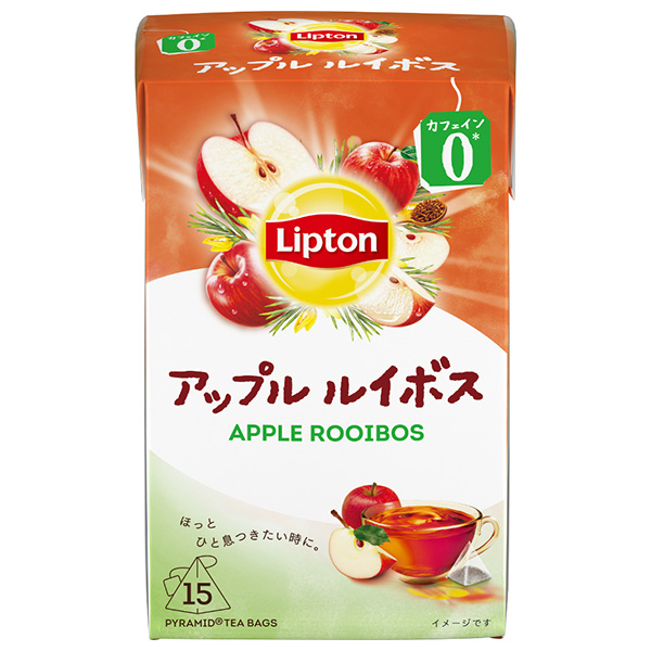 リプトン アップルルイボス ティーバッグ 15袋×6箱入|嗜好品 インスタント ティーバッグ 紅茶 ノンカフェイン