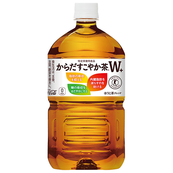 コカコーラ からだすこやか茶W+ 【特定保健用食品 特保】 1.05Lペットボトル×12本入 メーカー直送|全国からだすこやか茶w 1050ml ダブル特保 トクホ お茶 健康茶