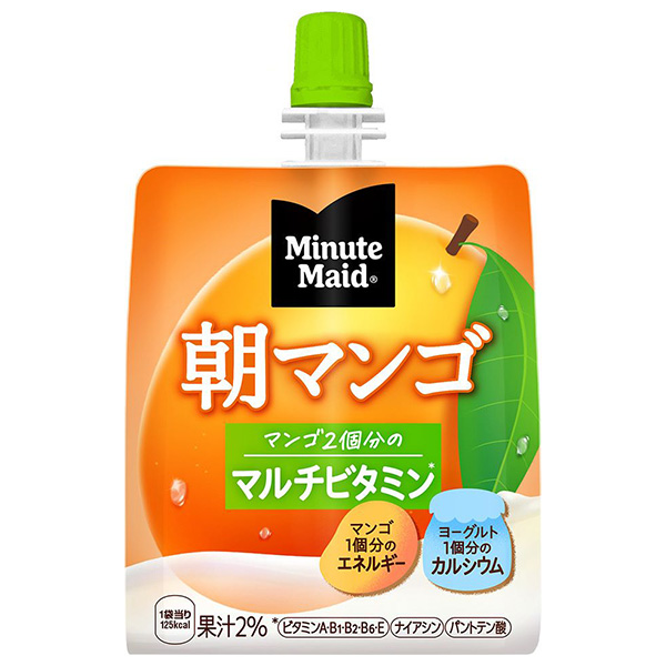 コカコーラ ミニッツメイド 朝マンゴ 180gパウチ×24本入 メーカー直送|全国マンゴー パウチ ヨーグルト ビタミン