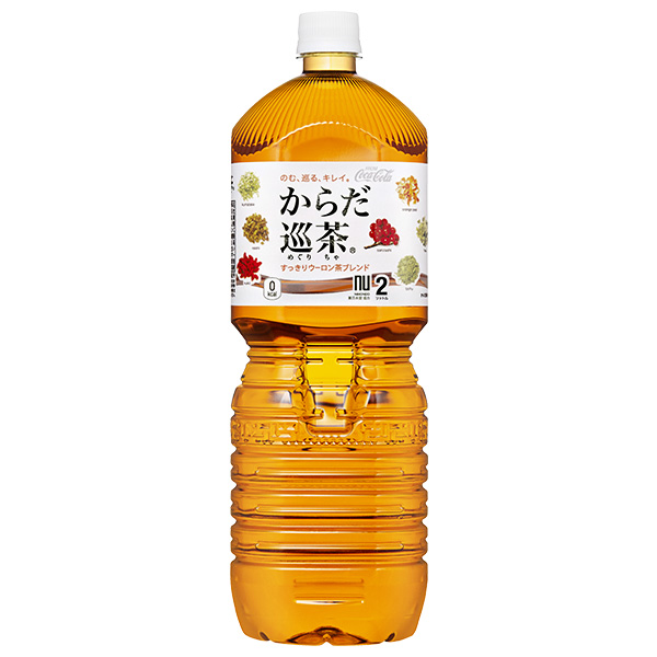 コカコーラ からだ巡茶(めぐりちゃ) 2Lペットボトル×6本入×(2ケース) メーカー直送|全国茶飲料 ブレンド茶 PET