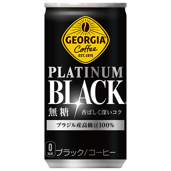 コカコーラ ジョージア プラチナムブラック 185g缶×30本入 メーカー直送|全国珈琲 コーヒー 缶コーヒー 無糖コーヒー コカ・コーラ