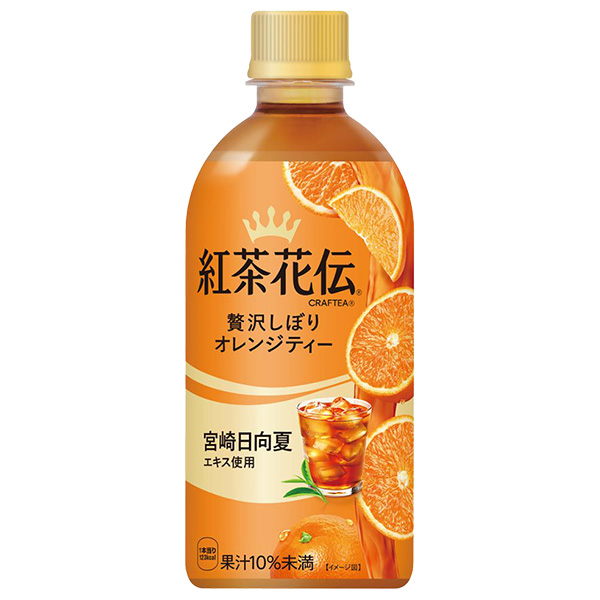 コカコーラ 紅茶花伝 CRAFTEA(クラフティー) 贅沢しぼりオレンジティー 440mlペットボトル×24本入 メーカー直送|全国みかん 果汁 フルーツティー