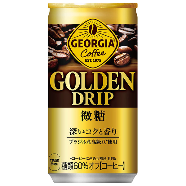 コカコーラ ジョージア ゴールデンドリップ 微糖 185g缶×30本入 メーカー直送|全国珈琲 コーヒー 缶コーヒー 微糖コーヒー 缶 コカ・コーラ