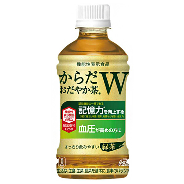 コカコーラ からだおだやか茶W【機能性表示食品】 350mlペットボトル×24本入 メーカー直送|全国機能性 茶 お茶 GABA 無糖 緑茶