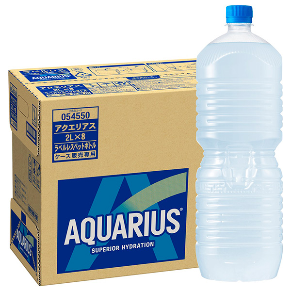 コカコーラ アクエリアス ラベルレス 2Lペットボトル×8本入 メーカー直送|全国スポーツドリンク 熱中症対策 アクエリ