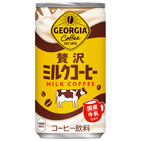 コカコーラ ジョージア 贅沢ミルクコーヒー 185g缶×30本入 メーカー直送|全国珈琲 カフェオレ コーヒー 缶コーヒー