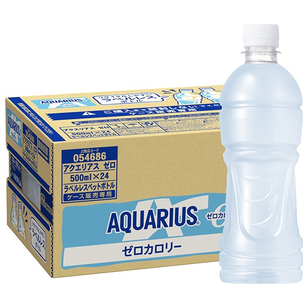 コカコーラ アクエリアス ゼロ ラベルレス 500mlペットボトル×24本入 メーカー直送|全国コーラ スポーツ 熱中症