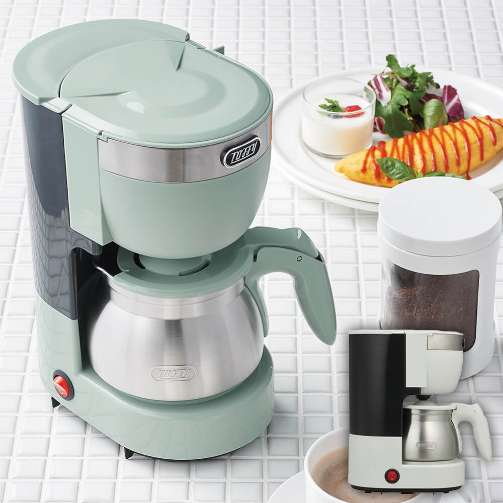 Toffy 5カップアロマコーヒーメーカー ペールアクア K-CM8-PA