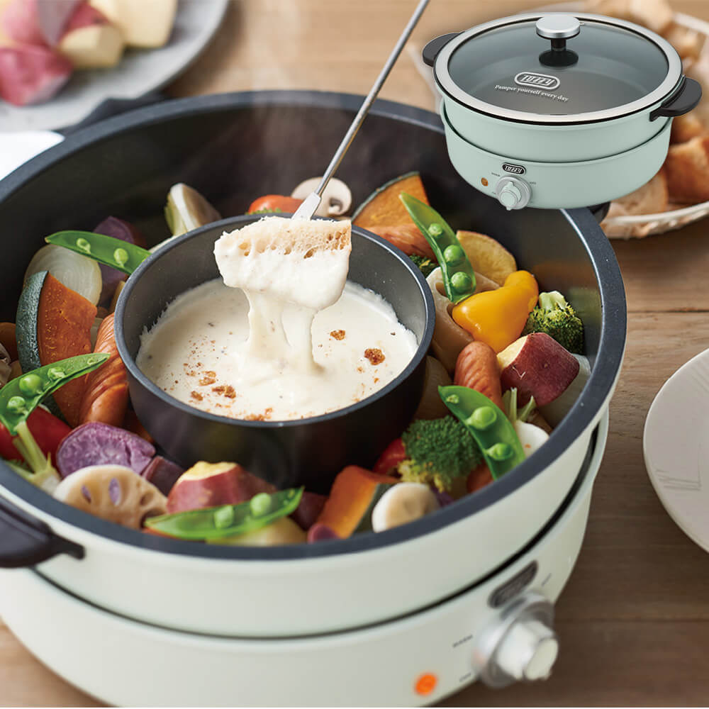 Toffy 電気グリル鍋 ペールアクア K-HP2-PA