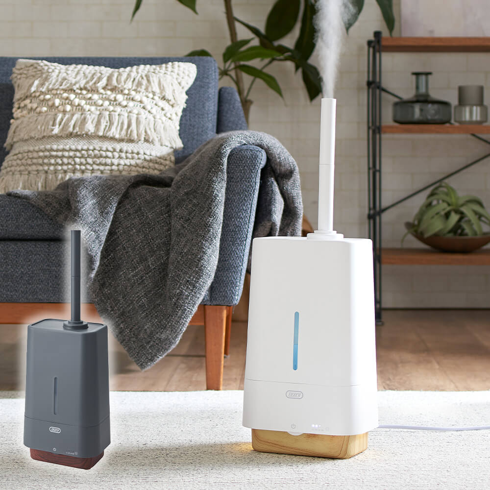 Toffy 抗菌ハイブリッドUVアロマ加湿器(4L) ダークグレイ HF09-DG