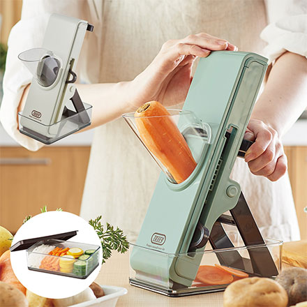 Toffy セーフティープッシュスライサー ペールアクア K-HC9-PA