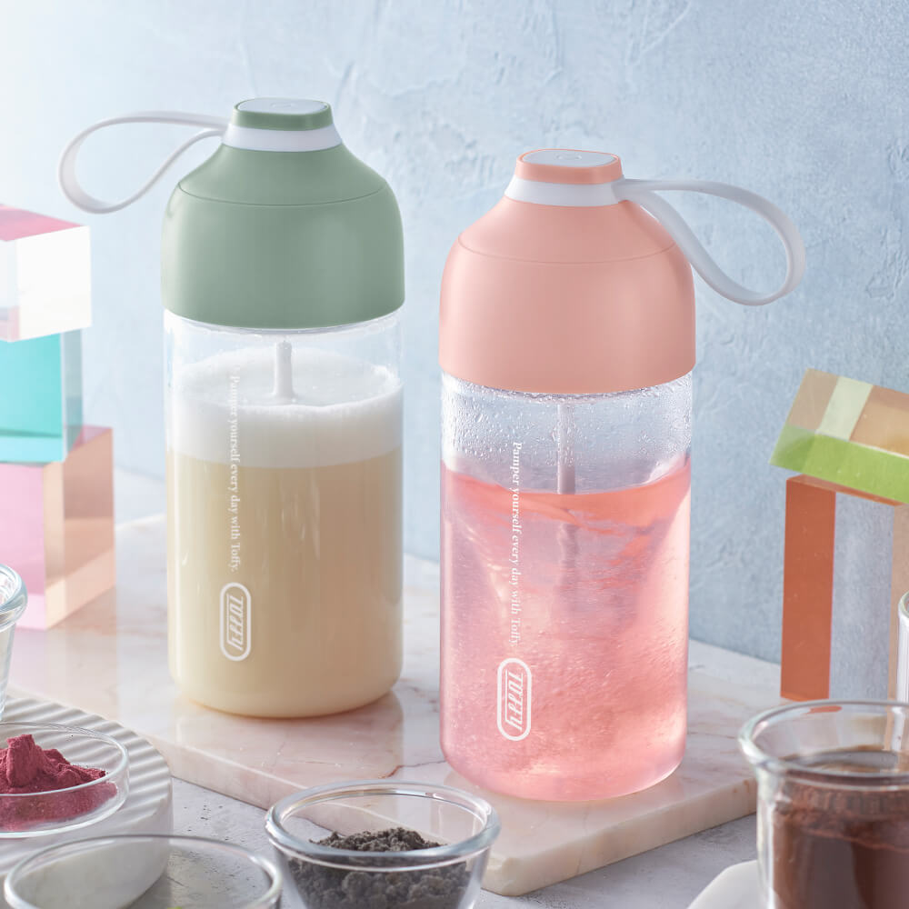 Toffy 電動ドリンクシェーカー ペールアクア K-DK1-PA