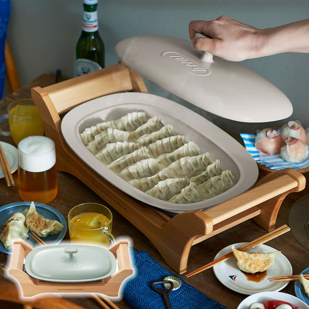 Toffy オーバルグリルプレート グレージュ K-GP1-GE