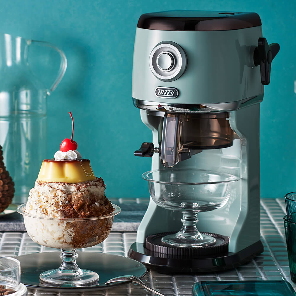 Toffy コンパクト電動ふわふわかき氷器 K-IS16-PA ペールアクア