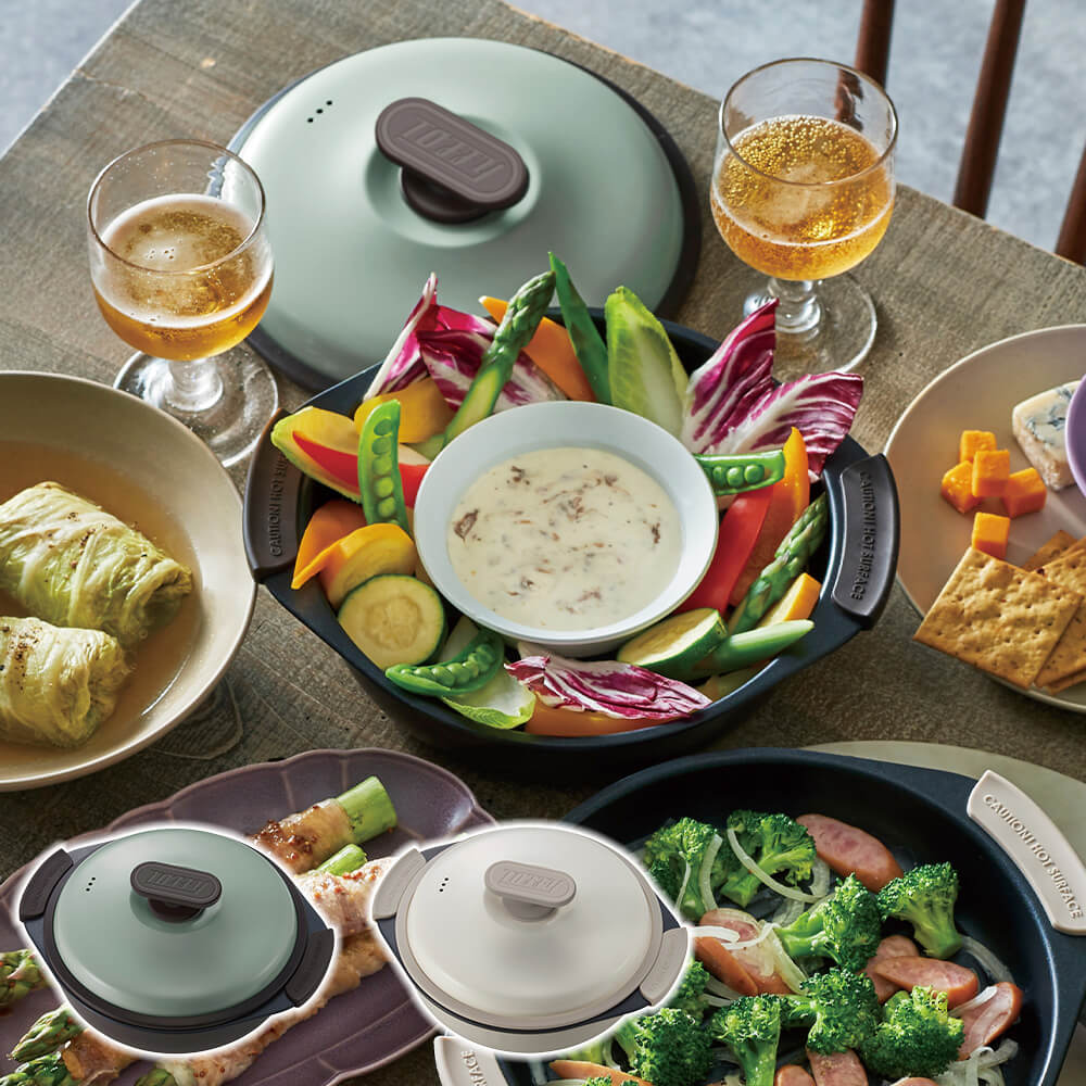 Toffy 電子レンジ用 グリル鍋 ペールアクア K-MW4-PA