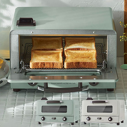 Toffy 遠赤スチームトースター アッシュホワイト K-TS6-AW