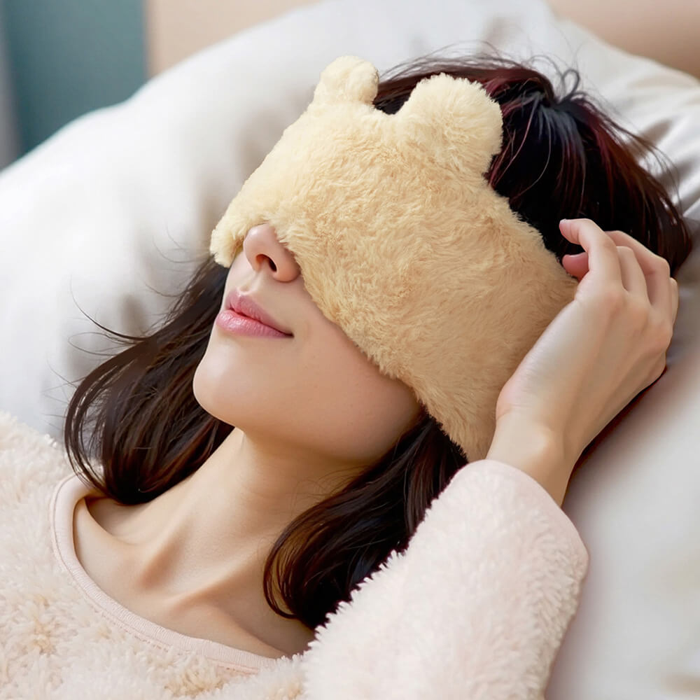 ラドンナ レンジですぐにホッカホカ ジェル湯たんぽ hocca アイマスク　くま（ブラウン） RX44-JY-BR