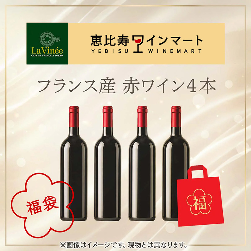 夏の福袋 フランス赤ワイン4本 ラ・ヴィネセレクション[冷蔵便]