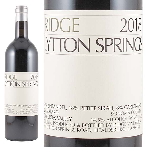 リッジ・ヴィンヤーズ リットン・スプリングス 2019 750ml 赤ワイン