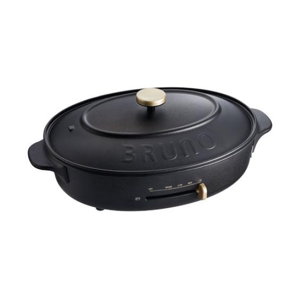 オーバルホットプレート ブラック BRUNO BOE053-BK