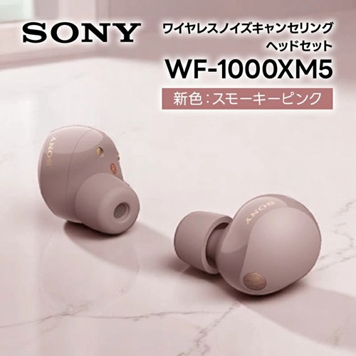 ソニー Bluetoothイヤホン ワイヤレス ノイズキャンセリング イヤホン スモーキーピンク WF-1000XM5 PC