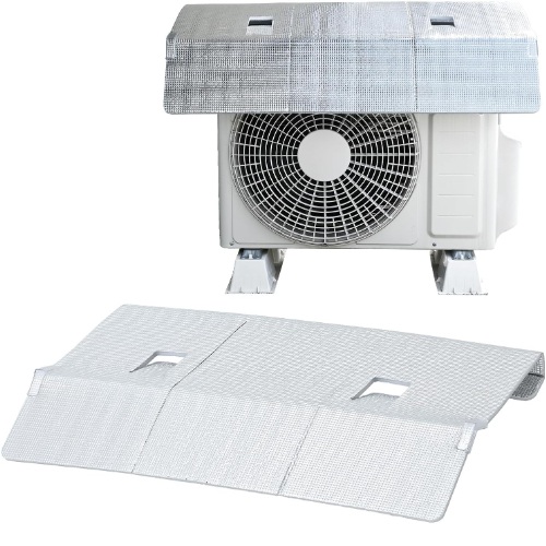 室外機カバー エアコン アルミ ひさし付き 強力マグネット式 山善 YVMA-8460H