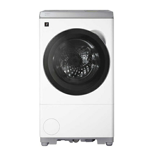 シャープ ES-12X2-WL ドラム式洗濯乾燥機 洗濯12kg 乾燥6kg 左開き マットホワイト プラズマクラスター マイクロ高圧洗浄