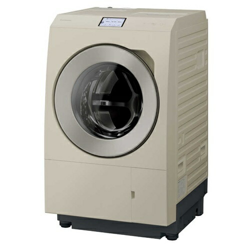 洗濯機 12kg ななめドラム洗濯乾燥機 左開き パナソニック NA-LX129EL-C サンドグレージュ ナノイーX 自動投入 ヒートポンプ乾燥 温水スゴ落ち泡洗浄 スマホで洗濯 ダウンジャケットコース 設置込み リサイクル別