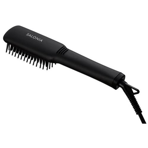 サロニア ストレートヒートブラシスリム イオンブラシ ヘアアイロン ブラック Ｓヒートブラシスリム 海外電圧 SL-012BKS