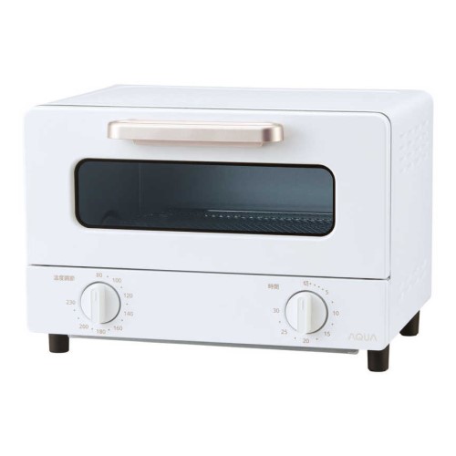 オーブントースター 1400W 2枚焼き ホワイト アクア AQT-CG12T-W