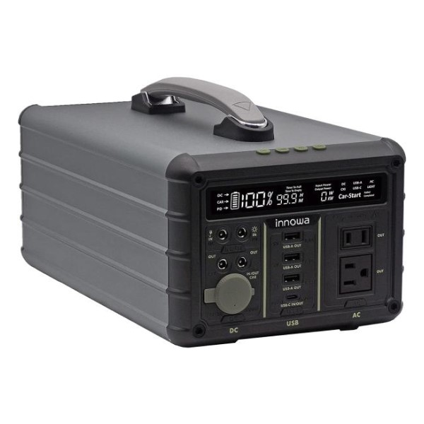 ポータブル電源 Mighty 1000 小型 軽量 1016Wh/1000W 自動車バッテリーを充電 静音 急速充電 純正弦波 MPPT制御方式採用 ソーラー充電 innowa MT002