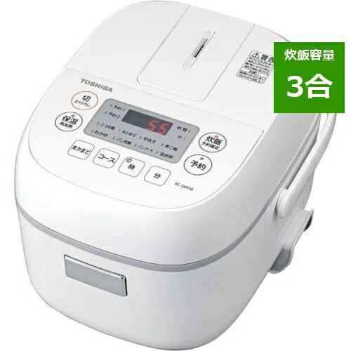 東芝 マイコン炊飯器（3合炊き） ホワイトTOSHIBA RC-5MFM-W