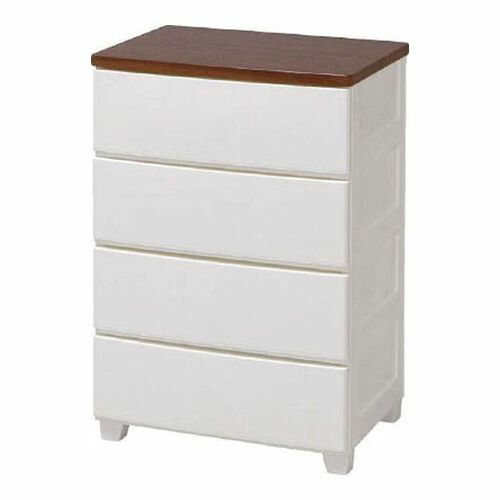 ウッドトップチェスト ホワイト/ウォールナット アイリスオーヤマ MG-554