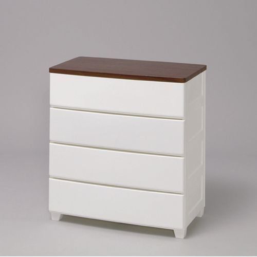 ウッドトップチェスト ホワイト/ウォールナット アイリスオーヤマ MG-724